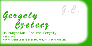 gergely czelecz business card